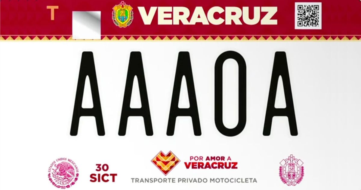 Veracruz lanza nueva placa para motocicletas: será gratis para quienes ya pagaron en 2025 y habrá descuento para los demás