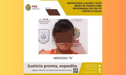 Sentenciada 1 año y 8 meses de prisión por delitos contra la salud en Tantoyuca