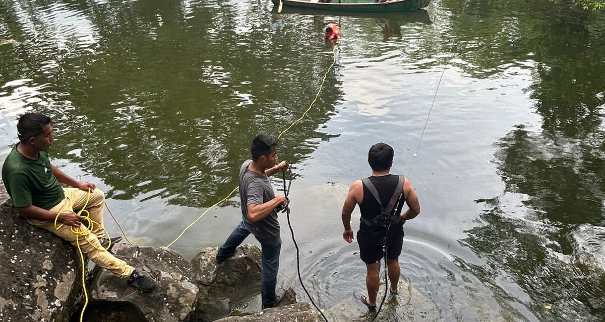 Tantoyuca: Buzos de la Marina rescatan cuerpo de joven ahogado en Laguna de Tametate
