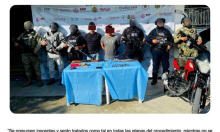 DOS PERSONAS DETENIDAS Y OBJETOS ASEGURADOS EN OPERATIVO DE CATEO EN PAPANTLA