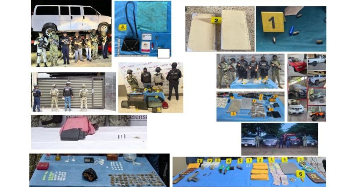 RESULTADOS DE OPERATIVOS DE CATEO EN COORDINACIÓN CON FUERZAS FEDERALES Y ESTATALES