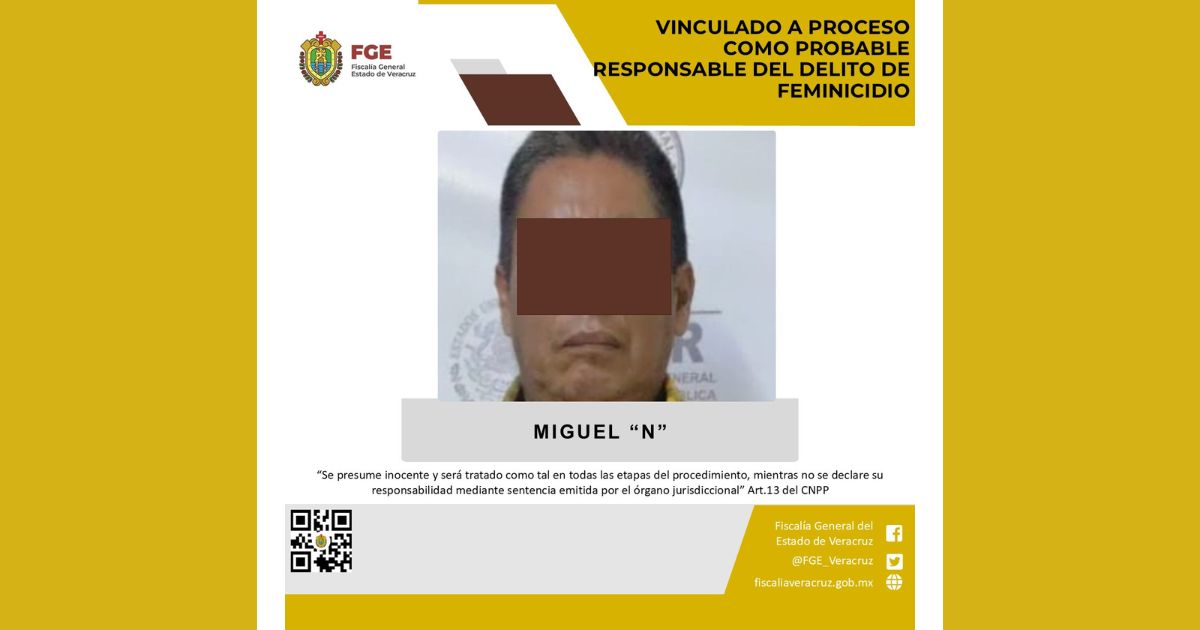 Vinculado a Proceso por Feminicidio en Cerro Azul