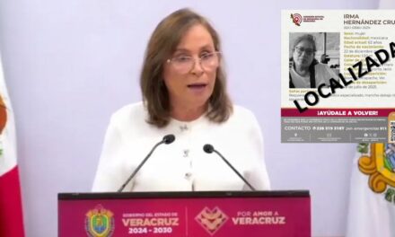 Gobernadora Rocío Nahle: “La violencia en el norte de Veracruz ha disminuido, pero el caso de la maestra Irma no quedará impune”