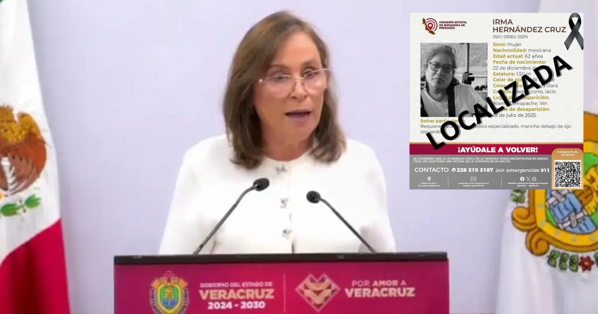 Gobernadora Rocío Nahle: “La violencia en el norte de Veracruz ha disminuido, pero el caso de la maestra Irma no quedará impune”