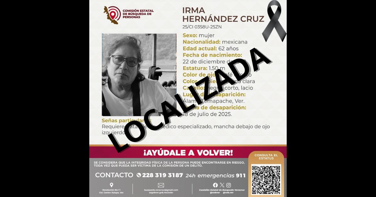 Localizan e identifican el cuerpo de la maestra jubilada desaparecida en Álamo