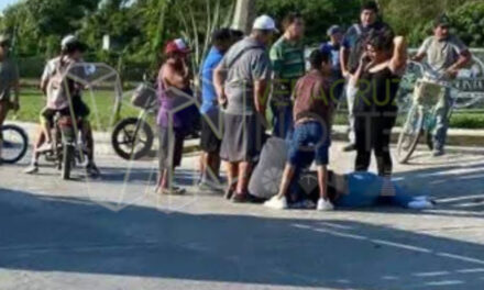 Álamo: Joven motociclista derrapa frente a las jugueras