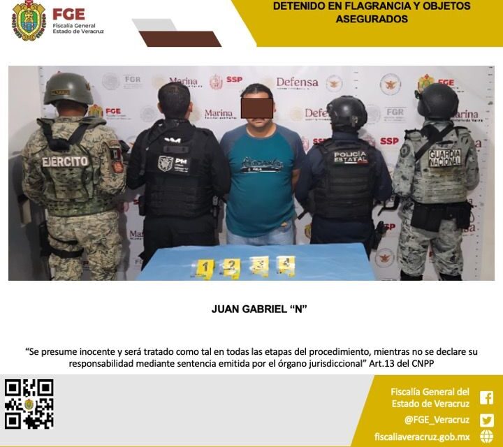 Un detenido y sustancias  ilícitas aseguradas tras cateo en Tantoyuca