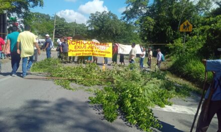 Protesta en Chiconamel: Exigen anulación de elecciones