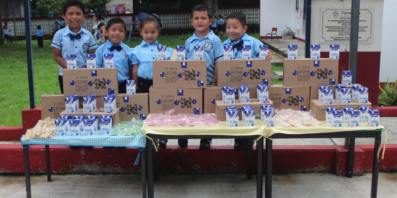 DIF de Tantima distribuye desayunos fríos en escuelas para impulsar la nutrición infantil