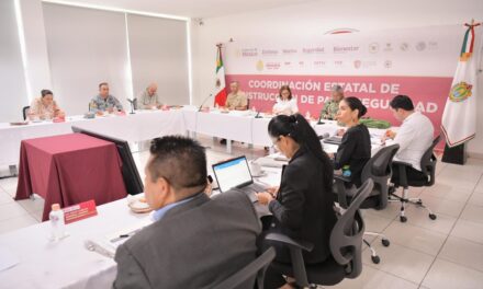 Resultados de la Mesa de Coordinación Estatal de Construcción de Paz y Seguridad