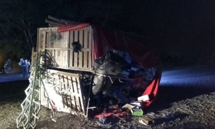 Conductor ebrio provoca volcadura en Álamo