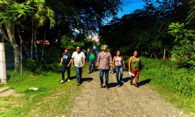 Daniel Cortina le cumple a Laja de Colomán con nuevas luminarias