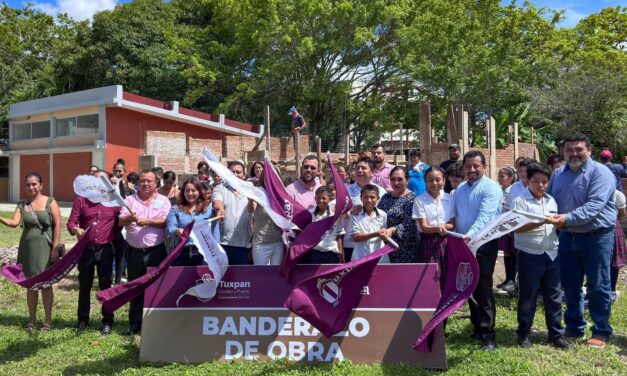 Gobierno de Tuxpan pone en marcha la construcción de 2 aulas en la Escuela Primaria “Minerva”, en la localidad de Cobos