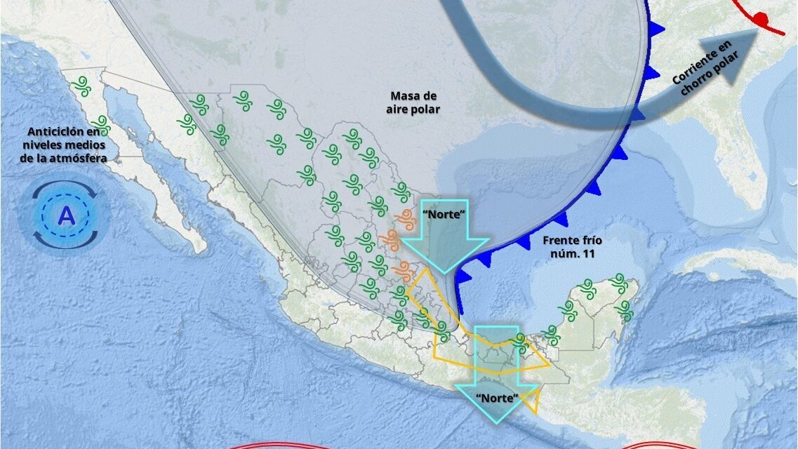 Tuxpan en Alerta Gris por llegada del Frente Frío N° 11, la mañana de este miércoles 29 de octubre