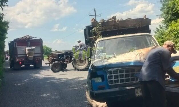Ebrio sale del camino en la carretera Álamo-Ixhuatlán de Madero