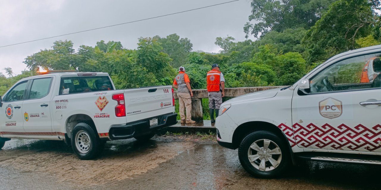 Refuerza PC atención a lluvias con tres Puestos de Comando en Veracruz Norte