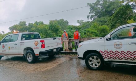Refuerza PC atención a lluvias con tres Puestos de Comando en Veracruz Norte