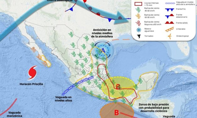 ¡Tome precauciones! Este miércoles y jueves se esperan lluvias torrenciales en Tuxpan