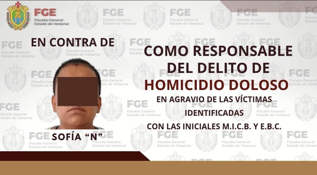 Pánuco: Sentenciada a 15 años de prisión por doble homicidio doloso