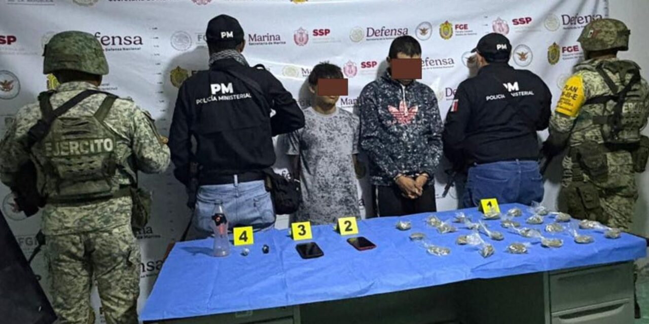 Resultados de cateo: dos detenidos y objetos asegurados en Martínez de la Torre