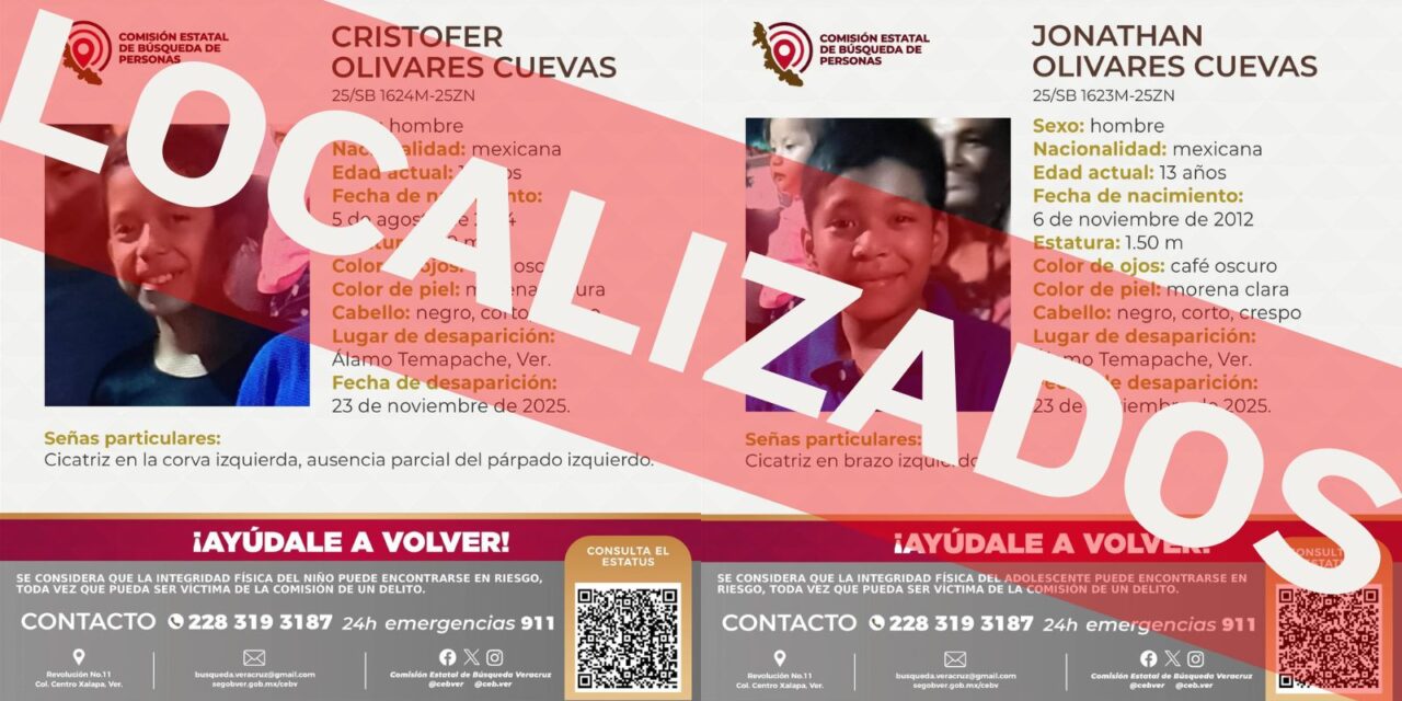  Álamo: Localizan sanos y salvos a los hermanos Olivares Cuevas
