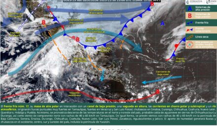 Se recomienda precaución por la llegada del Frente Frío 17 al Norte de Veracruz.