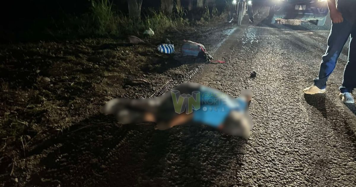Vehículo fantasma atropella a adulto mayor en la carretera Álamo-Castillo de Teayo