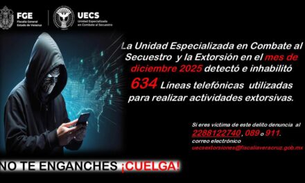 FGE deshabilita 634 líneas telefónicas en diciembre por intentos de extorsión