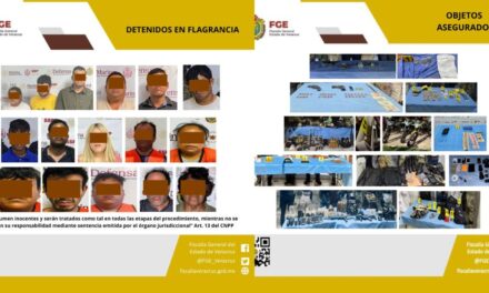 Fiscalía General del Estado detiene a 16 personas en cateos realizados en diversos municipios del Estado