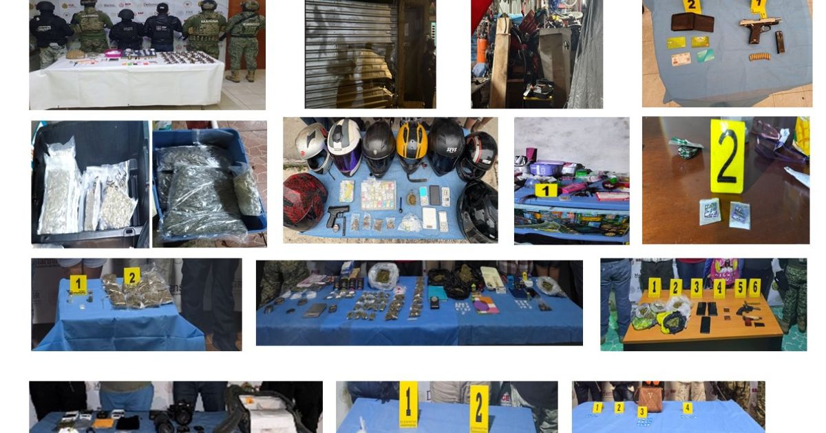 Fiscalía General del Estado detiene a 26 personas durante cateos realizados en diversos municipios