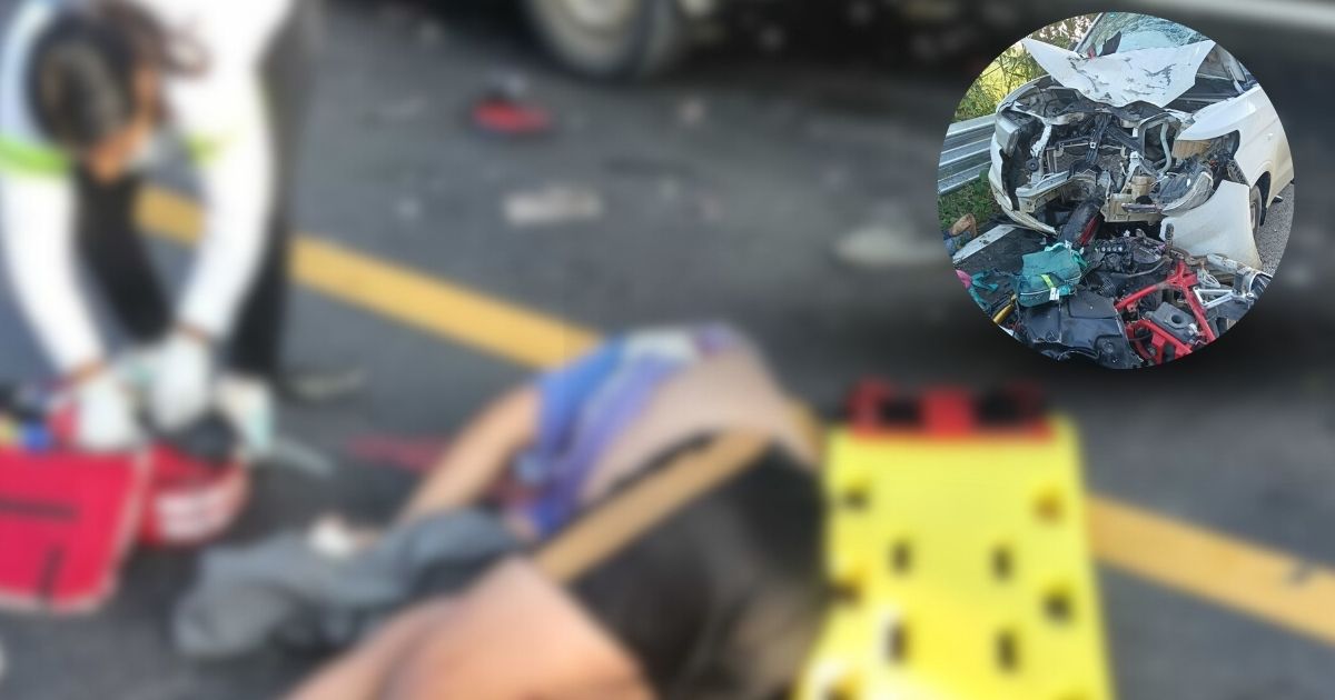 Muere joven pareja de motociclistas en la carretera Gutiérrez Zamora–Tecolutla