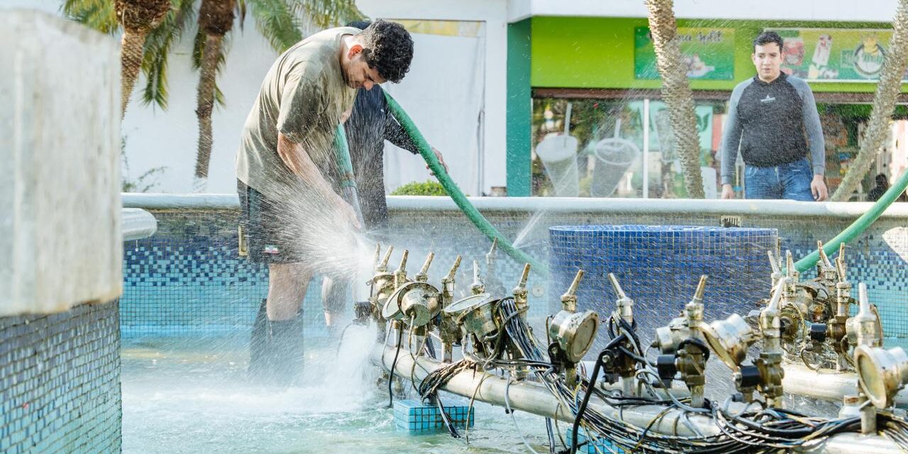 Atendiendo las indicaciones del presidente municipal Daniel Cortina, así avanzan las acciones de embellecimiento de la ciudad.