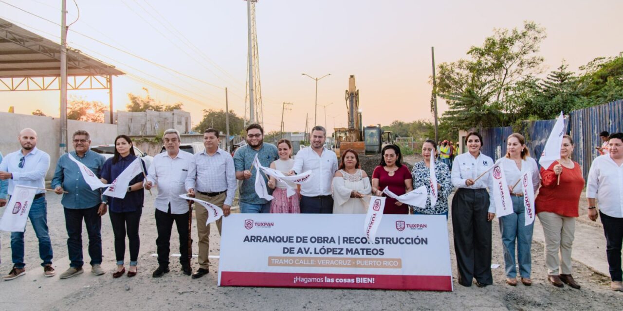 Tuxpan: Inicia reconstrucción con concreto hidráulico en la avenida López Mateos