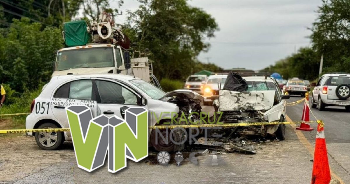 Fatal choque en la Poza Rica-Tihuatlán deja un muerto y dos lesionados