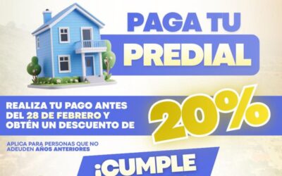 ¡Paga tu predial y participa para ganar una pantalla de 60”!