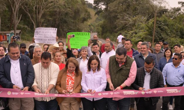 Rocío Nahle inaugura tramo Chalma–Platón Sánchez