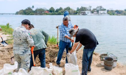 Gobierno municipal realiza jornada de limpieza a orillas del río Tuxpan