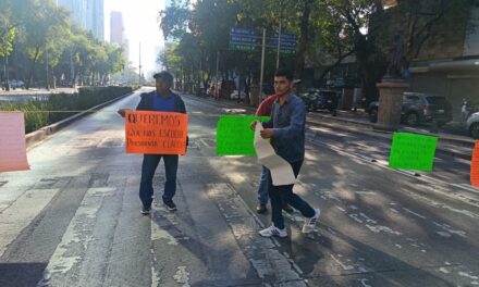 Habitantes de El Higo bloquean Reforma en CDMX; exigen apoyos tras inundaciones