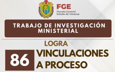 Fiscalía General del Estado de Veracruz logra 86 vinculaciones a proceso en una semana