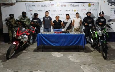 OPERATIVO DE SEGURIDAD EN PAPANTLA ARROJA SUS PRIMEROS RESULTADOS: CUATRO DETENIDOS Y DECOMISO DE NARCÓTICOS
