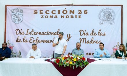 Daniel Cortina presente en festejo de las y los enfermeros de la Sección 26 Zona Norte del SNTSA