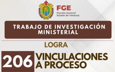 Veracruz fortalece combate a la delincuencia con 206 vinculaciones a proceso en una semana en delitos de alto impacto