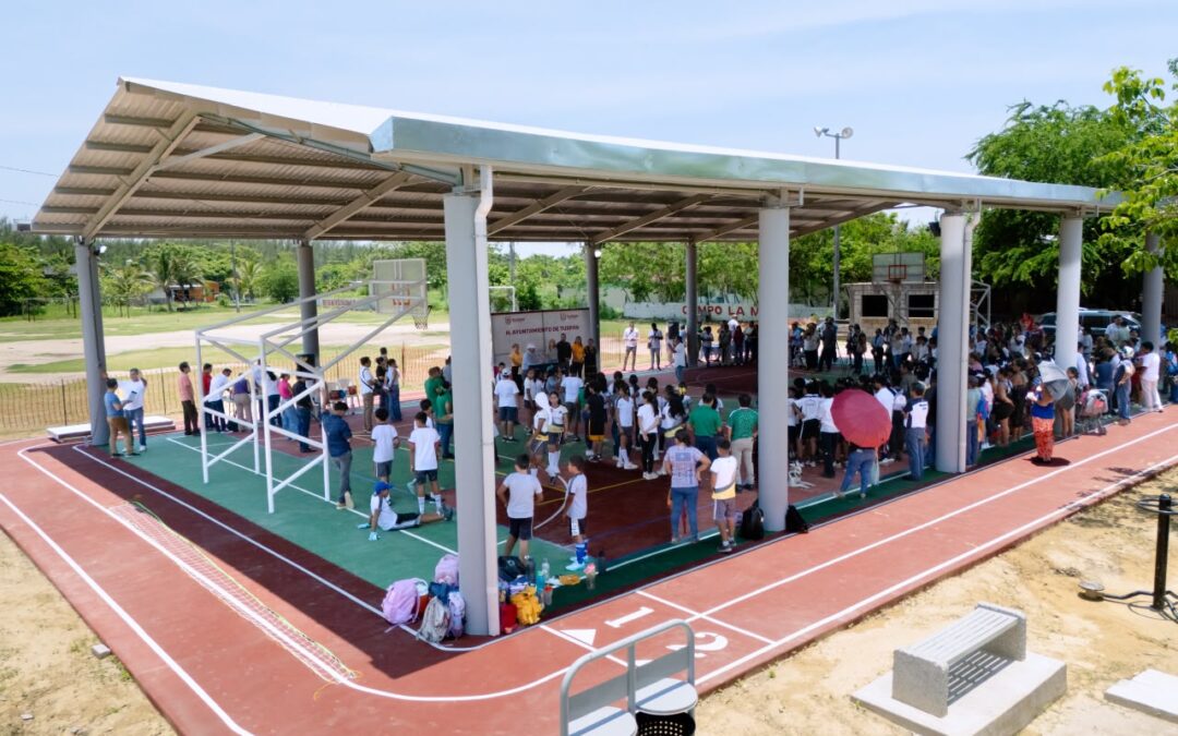 Tuxpan: La Mata de Tampamachoco cuenta con nuevo Polideportivo