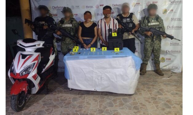 Operativo coordinado en Chinampa de Gorostiza deja dos personas detenidas e indicios asegurados