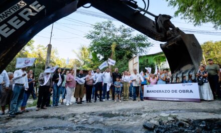Tuxpan: Arranca pavimentación de la calle Los Pinos; beneficiará a 2 mil personas