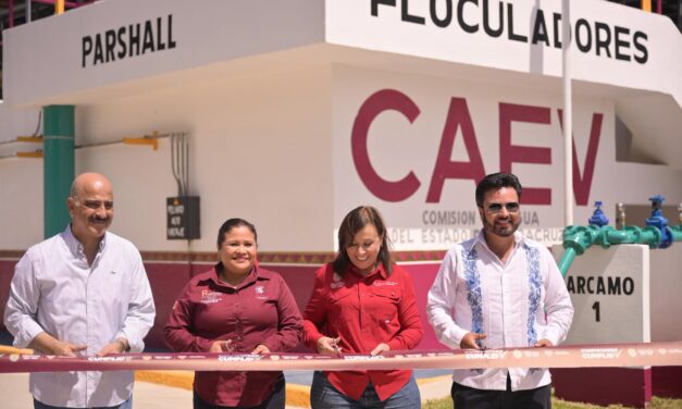 Rocío Nahle entrega planta potabilizadora para 48 mil habitantes de Pueblo Viejo y Tampico Alto 
