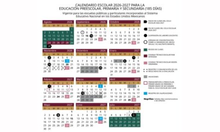 SEP publica el calendario escolar 2026-2027; clases iniciarán el 31 de agosto