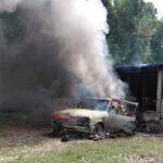 Encapuchados incendian camioneta en comunidad de Tempoal