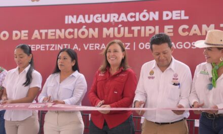 Gobernadora Rocío Nahle cumple con la construcción del Centro de Atención Múltiple en Tepetzintla.
