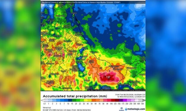 Prevén aumento de lluvias en Veracruz hacia el fin de semana por ondas tropicales y vaguada